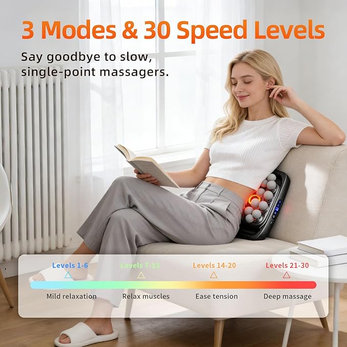 2026 Upgrade 20-Head Massage Gun Set, Deep Tissue Percussion Muscle Massager with 3 Modes & 30 Intensitie, Quiet Handheld Muscle Massager for Back, Shoulders, Legs, Head, Foot & Body Pain Relief