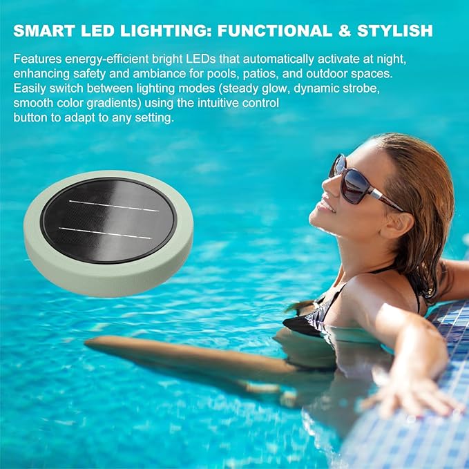 Solar Pool Ionizer for Above Ground, Floating Copper Pool Cleaner Purifier Cuts Chlorine by 85% Works for Pools Up to 40,000 Gal, Swimming Pools Water Cleaner for in-ground Pools and spas (Green)