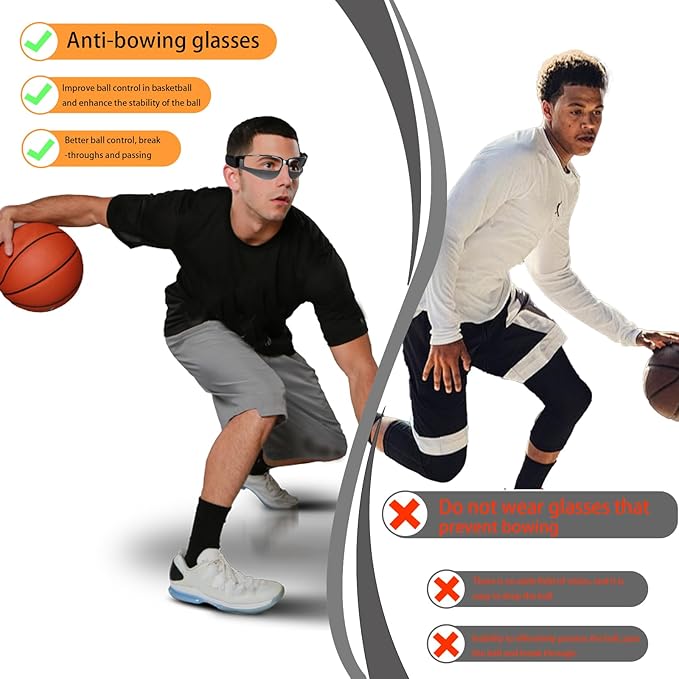 Dribbling Goggles Basketball Sports Glasses-Basketball Training Equipment for Ball Handling Skills；