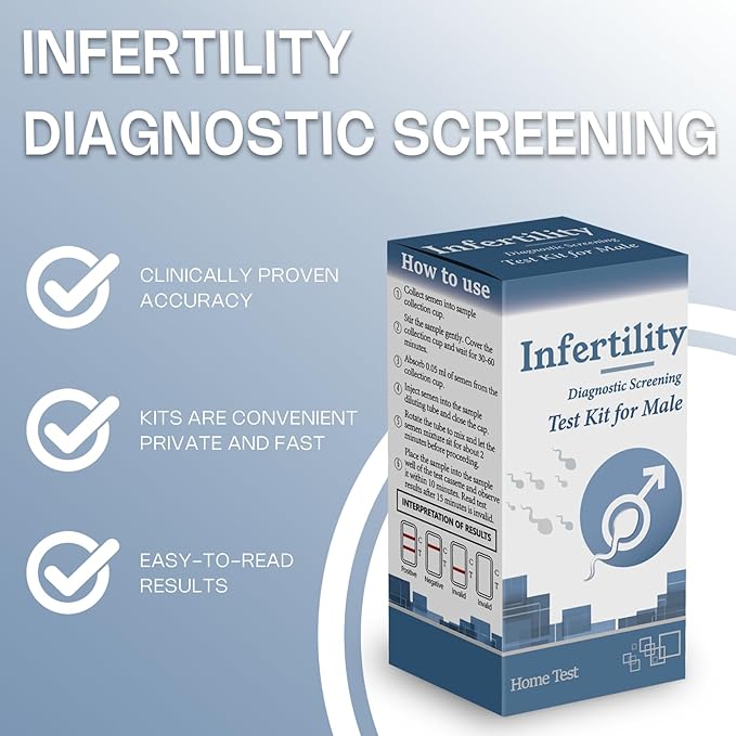 Male Fertility Home Test Kit for Men-Trak Plus Male Fertility Testing System- Shows Normal or Low Sperm Count- Clear Results in Minutes - Easy to Read Result