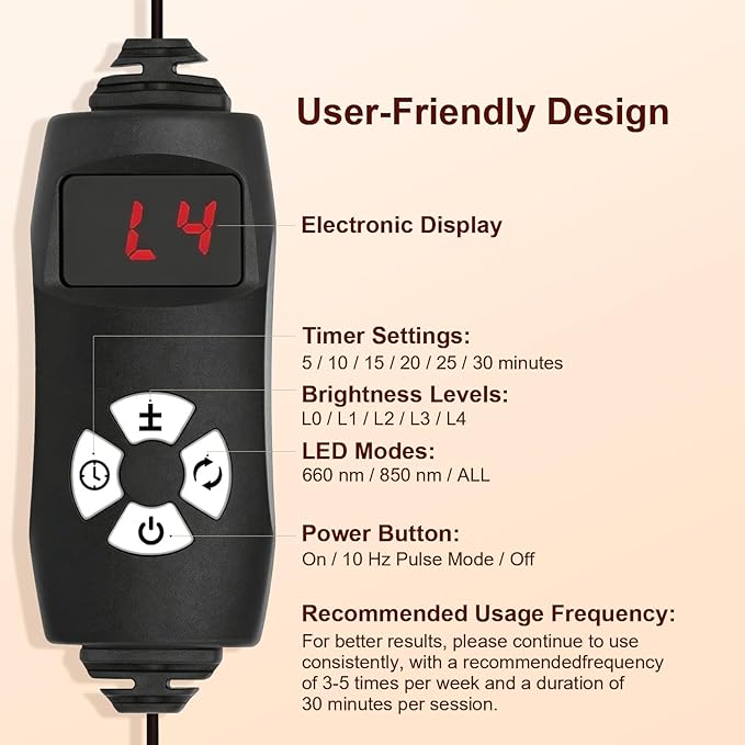 Red Light Therapy for Body and Face, Red Light Panel with 660nm & 850nm LEDs, Infrared Light Therapy Lamp with Adjustable Stand, Red Light-Therapy at Home with Eyes Protection Goggles