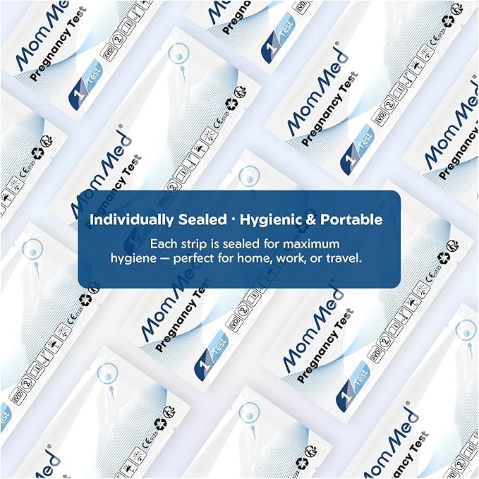 MomMed Early Detection Pregnancy Test, 15 Pack HCG Pregnancy Test Strips, Individually-Sealed Pregnancy Tests,Pregnancy Tests,99% Accurate (No Urine Cup)