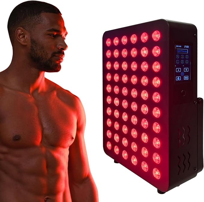 Red Light Therapy Panel, Dual Chip LED 660nm 850nm Near Infrared Light for Body & Face, High Power Red Light Therapy Device for Muscle Recovery, Joint Pain Relief, Skin Rejuvenation at Home