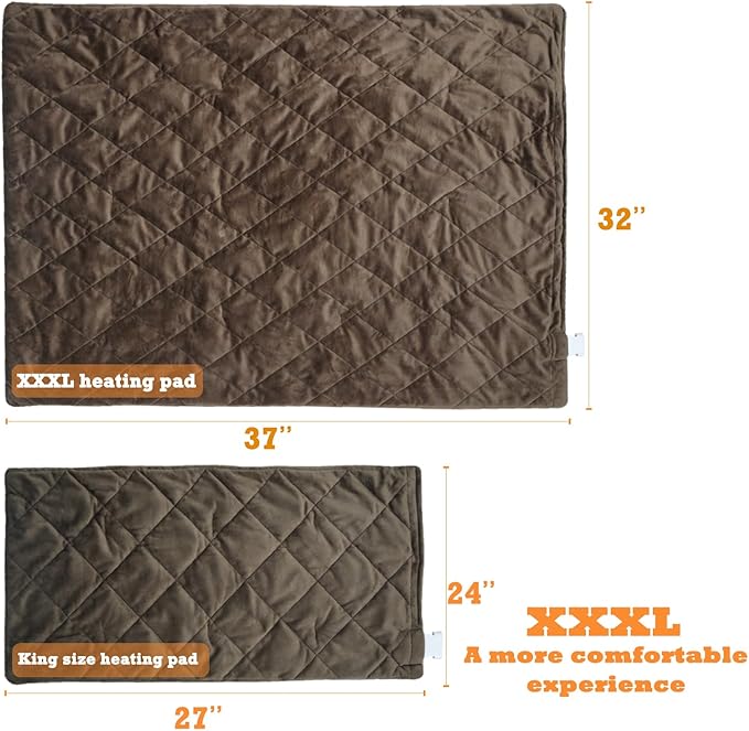 cozzyhug™ Pro Extreme Larger XXXL Weight Heating Pad with FIRfusion NEO Technology, Negative ion emitted, Far Infrared, Pain Relief Back, Neck, Shoulder, Knee, Leg, Arm, 4 Setting, auto-Off, Washable