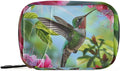 Pill Box Hummingbird Flower Bird 7 Day Pill Case Travel Pill Organizer Bag with Zipper Portable Weekly Vitamin Medicine Supplement Holder Pouch Bag
