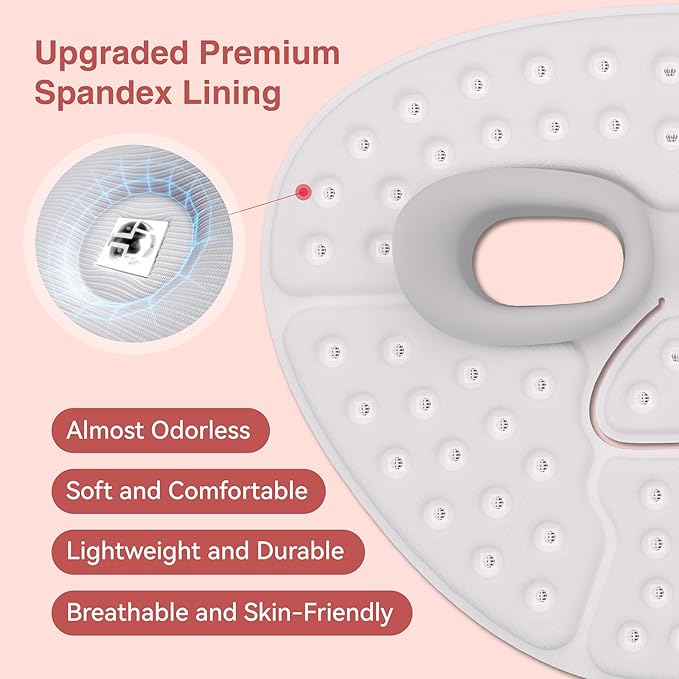Red Light Therapy for Face, 4 Modes Portable Red Light Therapy for Face, 3000mAh Rechargeable Remote, 850nm Infrared & Red Light Masks, 280 LEDs, Timing Function, at Home & Travel