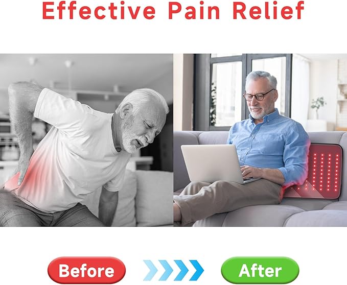 2026 Upgraded Red Light Therapy Pad for Body,Red Light Therapy Belt with Timer, 24" x 12" Near Light Mat 660nm&850nm Infrared Light Therapy Wrap for Shoulder Muscle Back Pain(Black)