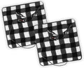 ZONETECH Black and White Plaid Warming Pad Cozy Warmth in Cold Weather,Size, Perfectly Sized for Comfort and Portability for Pets