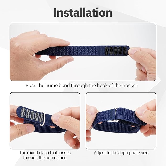 Nylon Loop Replacement Strap Compatible with Hume Health Band, Soft Breathable Adjustable Sport Wristband for Fitness Tracker, Women & Men