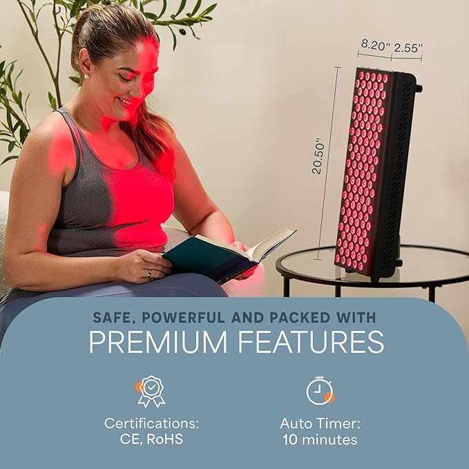 LifePro Red Light Therapy for Body Panel - 90 & 120 Dual Chip LEDs - 660nm & 850nm Near Infrared Full Body Red light Therapy Panel - For Daily Wellness & Comfort -Includes Hanging Kit and Eyewear