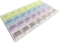 1-4 Week Pillbox, Monday - Sunday, Each Row is Color-Coded, See-Through Lids, Keep Track of Daily Medications, 28 Compartments, Includes 1 Pillbox, by Tech Team …