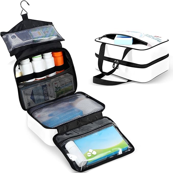 Naanle Pill Organizer Bag Travel Pill Bottle Medicine Organizer Home Storage Medication Bag for Vitamin Supplements, My Legal Drugs Empty First Aid Bag for Car Camping