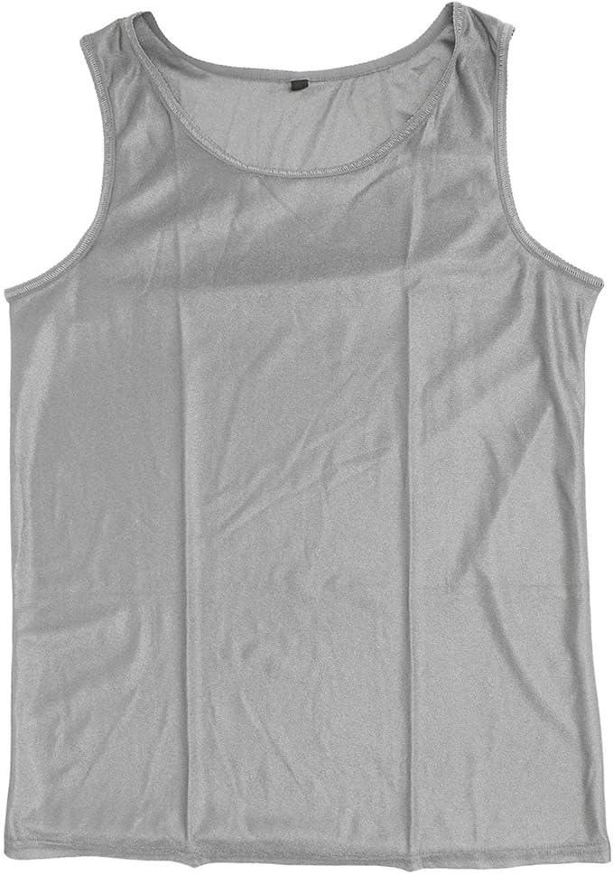 Fafeicy EMF Protection Vest, Unisex Sleeveless Shirt, Silver Fiber and Cotton, XL, for Shopping and Office Work