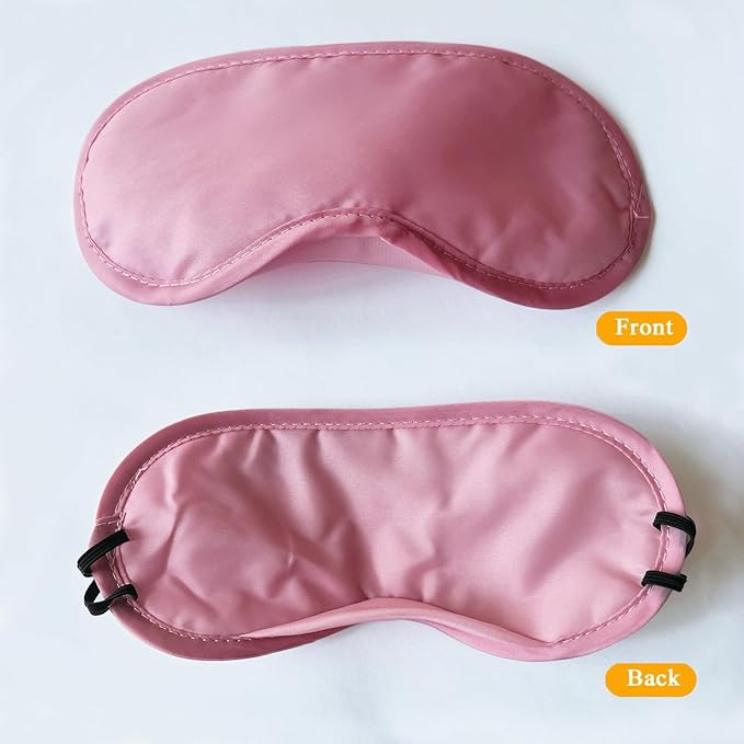 6 Pack Blindfold Eye Mask Cover Sleep Mask for Party Games Travel Sleep Team Build Party Supply with Adjustable Strap for Women Men Kids, Pink