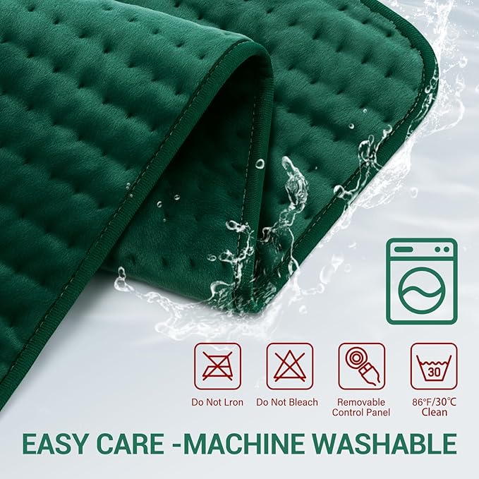 XXXL Heating Pad for Back Pain Relief & Period Cramps, Extra Large Elecctric Heating Pads for Women Legs Knee Feet Neck & Shoulders, 17”x33” Oversized Heat Pad with Timer, Gifts for Women Mom Men Dad