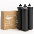 LCF 𝐒𝐢𝐥𝐯𝐞𝐫 𝐈𝐨𝐧𝐬 Enhanced Black Carbon Filters, for Berkey® BB9-2® Black Filters, Berkey® Gravity Water Filter System and Waterdrop King Tank Series(Pack of 3)