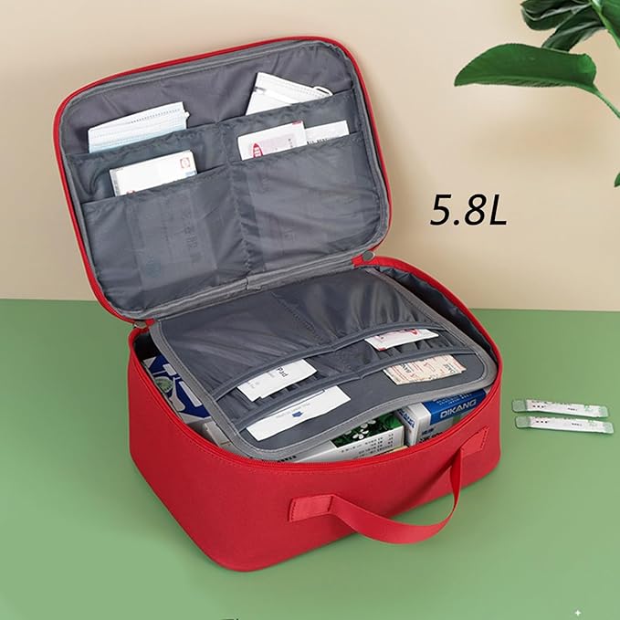 Large Capacity Pill Bottle Organizer Travel Storage Bag Medicine Bag for Medications Vitamin and Medical Supplies, Navy Blue
