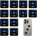 12 Pcs Emf Blocker for Cell Phone,Radiation Blocker for Cell Phone,Emf Stickers,A Practical Gift for Tech Lovers for Smart Phones/Laptops Electronic Devices Blockers(Square Current)