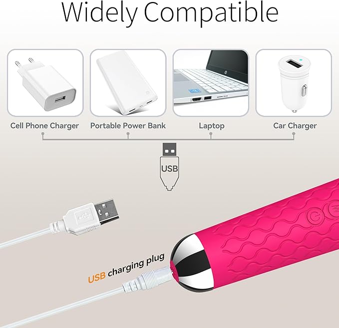 Manual Back Personal Massager - Cordless Massager Stick - Quiet Handheld Body Massager - Deep Tissue Back Massager for Muscle Recovery Pain Relief for Shoulders, Legs, Neck-20 Modes & 8 Speeds