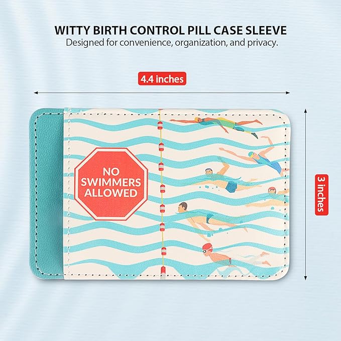 Primo Lines Discreet Birth Control Pill Case Holder, 4.4x3IN Compact Organizer Sleeve, Fits Standard Pill Packs, Portable and Stylish Protection