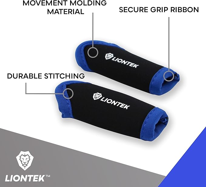 LIONTEK Single Finger Sleeve Pair - Sports Compression Finger Sleeve for BJJ, MMA, Basketball, Weight Lifting, and More