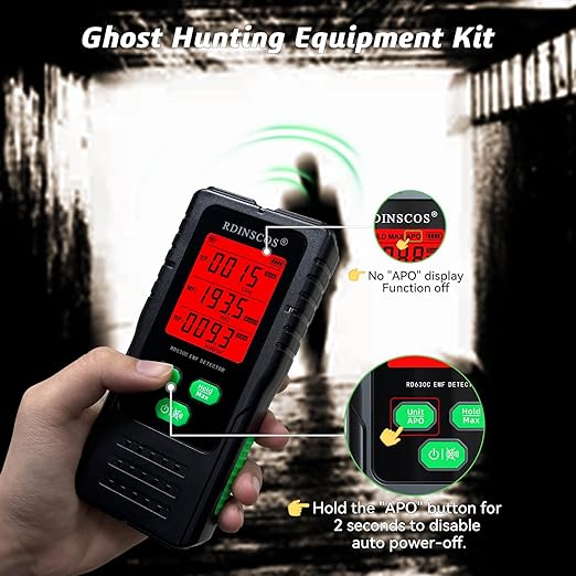 EMF Detector – 3-in-1 Electromagnetic Radiation Meter for AC Magnetic, AC Electric & Microwave Fields – Handheld EMF Reader for Home, Office & Smart Meters, Ideal for Non-Professional Users