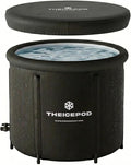 The Pod Company Standard Ice Bath Tub, 84 Gallon Cold Plunge Tub with Cover Lid, Portable Inflatable Ice Plunge Tub for Adults, Side Drain, Chiller Compatible (Requires Conversion Kit)