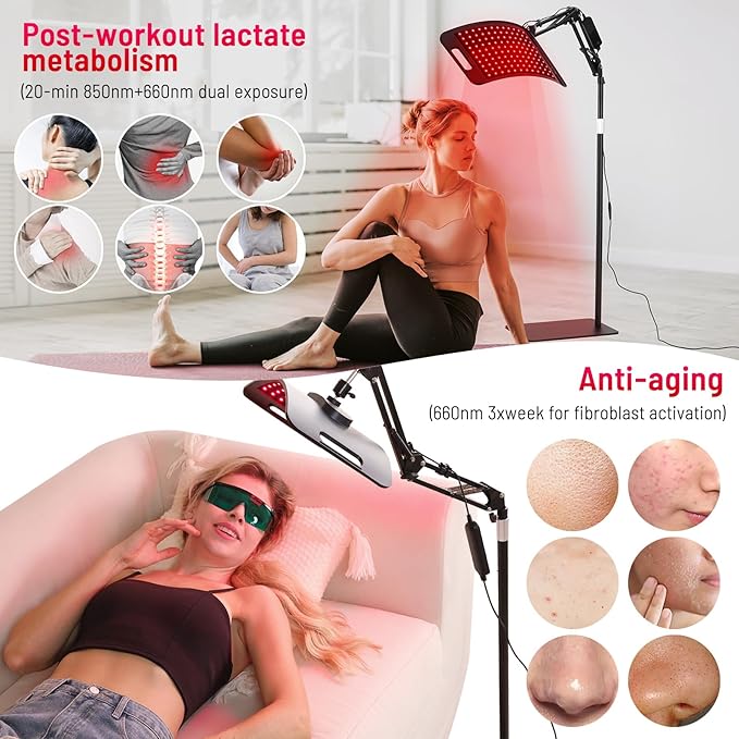 Red Light Therapy for Body face-660nm 850nm Infrared Light Therapy Panel 3 in 1 Led Bead red lamp Therapy Home Use,Gift idea for Mom Women Wife Sister Girlfriend