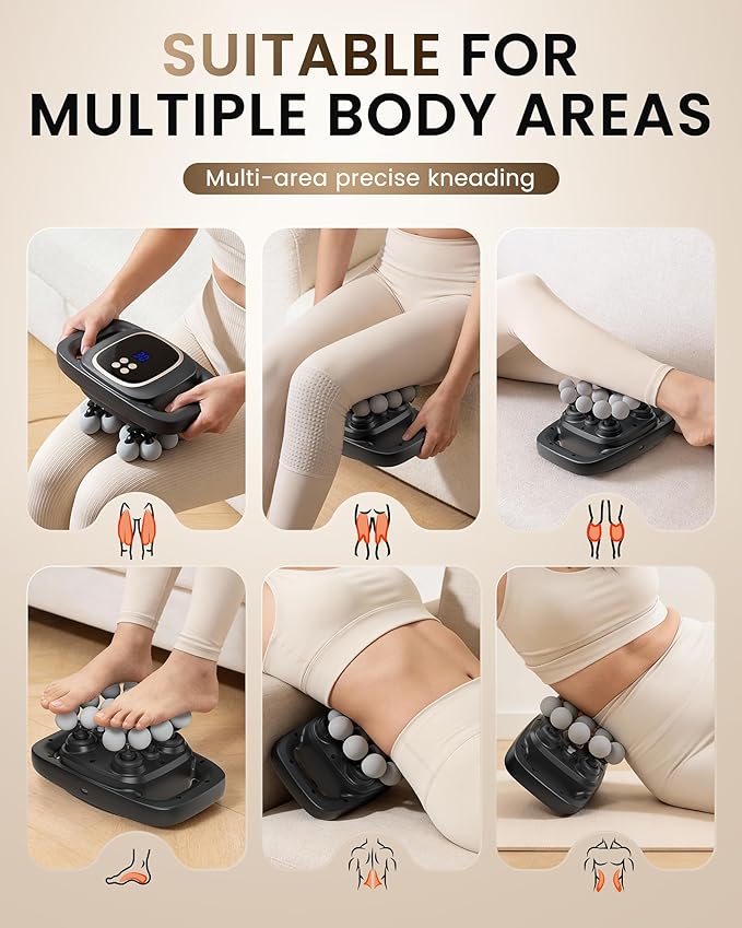 16 Head Massage Gun Deep Tissue, Back Massager with 3 Modes & 30 ntensity Levels, Professional Percussion Muscle Gun for Legs, Back Ideal for Home, Gym and Office Use, Grey