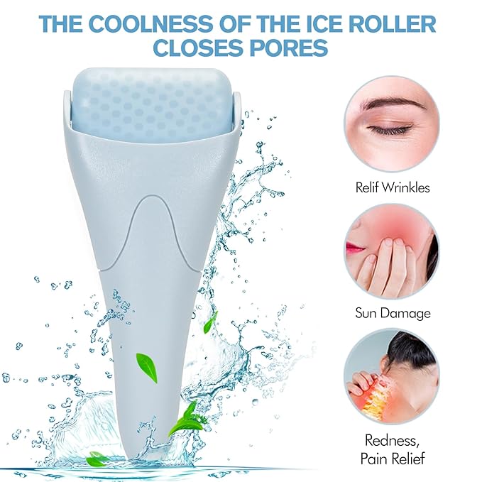 Ice Roller for Face,Eyes,Facial Massager Tool,Soothing Skin Care Tool,Cooling Skincare Device for Puffiness,At-Home Spa Gift for Women