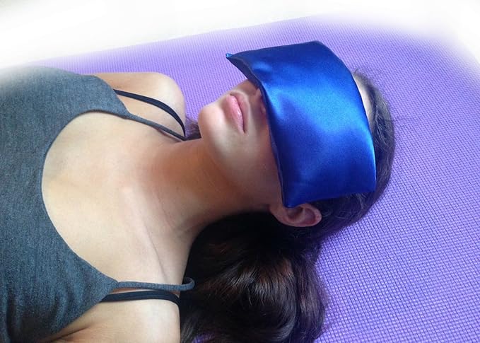 Lavender Eye Pillow- Silky Eye Pillow for Yoga, Meditation Relaxation. This Eye Mask Is Perfect for Sleeping. Made of Lavender Flowers Organic Flax Seed. Get One for Yourself or As a Gift.