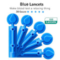 Lancing Device and 100 Lancets, Single Use, 30 Gauge Lancets, for Minimizing Pain and Discomfort
