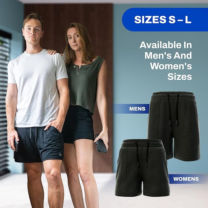 DefenderShield EMF Radiation Protection Shorts - Women's (Black)