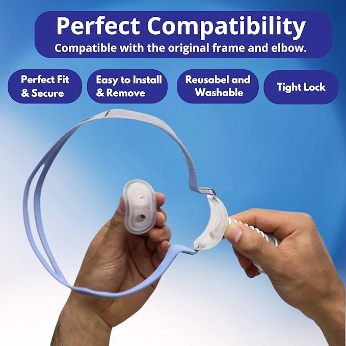 AirFit P10 Nasal Pillow Cushion (Medium) – Soft Silicone CPAP Mask Nose Pillow with Tube Frame Assembly - Light Weight Nasal Pillow CPAP for Better Sleep