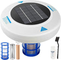 Solar Pool Ionizer - Floating Pool Cleaner for Swimming Pools Up to 45,000 Gallons, Large Solar Panel & Durable Copper Anode, Clear Water with Minimal Effort
