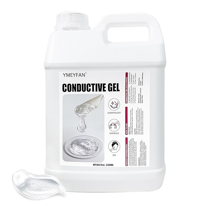 YMEYFAN 2.5L Large Conductive Gel for Microcurrent Facial Device, Radio Frequency Laser Hair Removal Cooling Gel, Sulfate & Phthalate-Free, Sodium Hyaluronate, Ceramide AP for Skin Soothing Hydrating