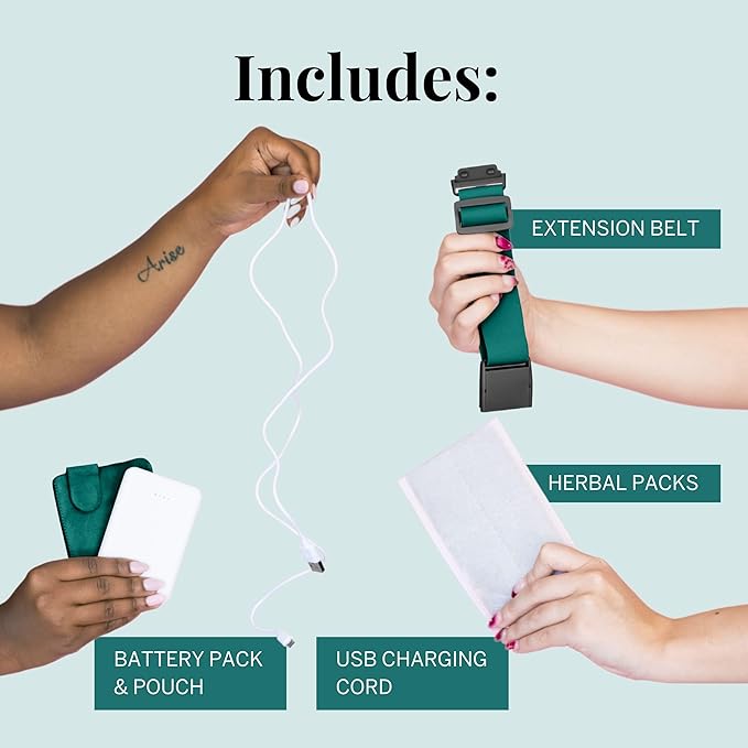 Pixie Period Heating Pad for Cramps - Thinnest Wearable Heating Pad for Feminine Care - Unnoticeable Under Clothes - Best Portable Heat Belt for Menstrual Pain Relief - FSA Eligible and HSA Eligible