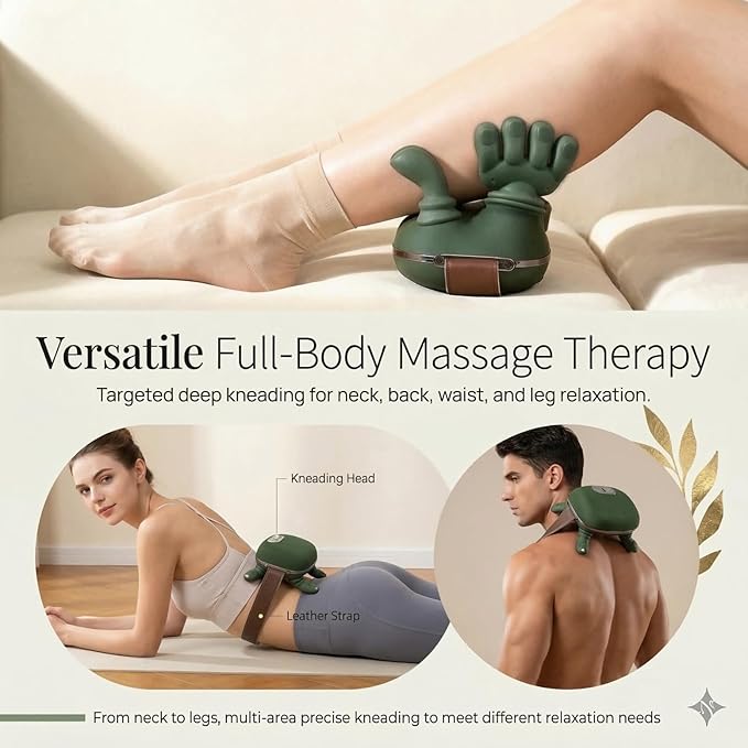 Neck and Shoulder Massager for Pain Relief Deep Tissue, Bionic Electric Back Massage Tools, Cordless Trap Massager, Gift Choice