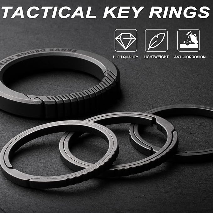 TISUR Portable Pill Cases Titanium Pill Holder+TISUR Carabiner Keychain Ring