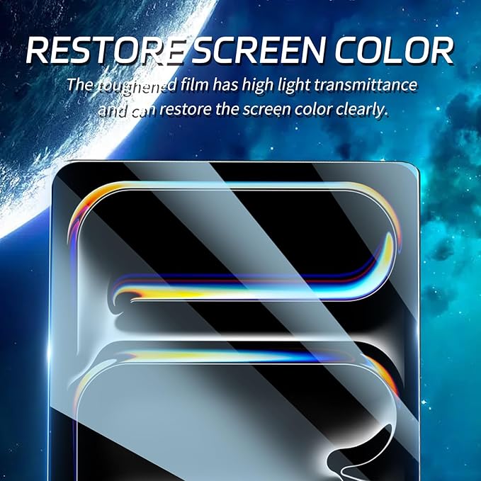 ZenRich [2 Packs] Anti Blue Light Screen Protector for iPad Pro 13 Inch (M5 2025/ M4 2024) – 9H Hardness Tempered Glass, HD Clarity, Eye Protection, Scratch Resistant, Bubble-free