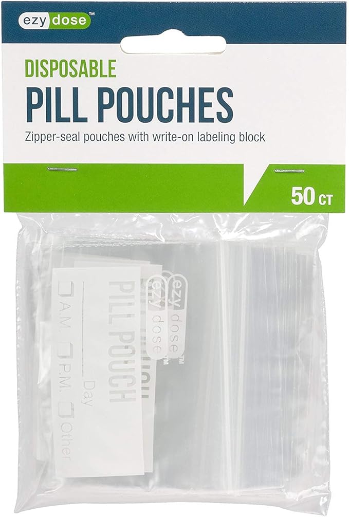 Ezy Dose Ezy-Dose Pill Pouch Disposable, 50 CT (Pack of 6)