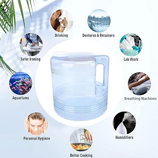 1 Gallon /4L Distiller Water Container,Replacement Distilled Water Distillers for Home Teeth Beauty Plastic Carafe Replacement Bottle for Countertop Water Distiller Filter (1)