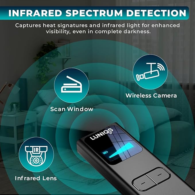 Hidden Camera Detectors -2026- Hidden Bug and Camera Detector & Spy Camera Finder, GPS Tracker Detector, RF Detector & Bug Detector (Laser + LCD Screen) for Travel, Home & Office Security