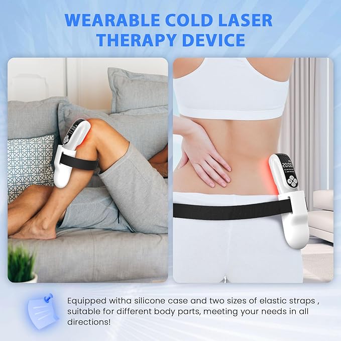Infrared & Red Light Therapy Device, Portable Cold Red Light Therapy Wand for Body Joints & Muscles Wellness Support, Home Use for Human/Pet (4x808nm +12X650nm)