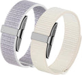2 Pack Nylon Loop Sport Replacement Strap Compatible with Hume Band,Adjustable Soft Bands for Women Men,Breathable Lightweight Wristband for Fitness Tracker