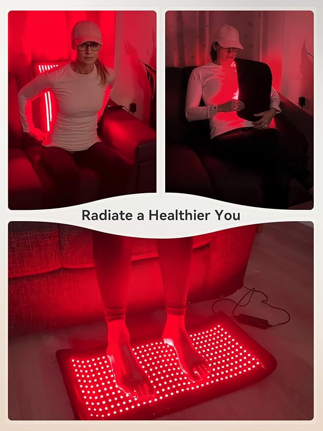 26" x 13" Red Light Therapy for Body - 660nm Red & 850nm Near Infrared NIR, Tri-Chip 1089 LEDs Therapy Mat, 100 mW/cm² High Irradiance