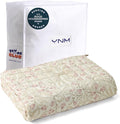 YnM King Size Linen Weighted Blanket for Adults (88x104 Inches, 50 Pounds, Campanula), Exclusive Smallest Compartments with Glass Beads, Extra Heavy Bed Blanket for Two Persons on Queen or King Bed