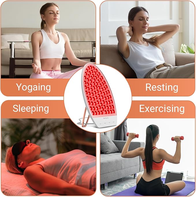 Red Light Therapy for Face and Neck, Near Infrared Light Panel with Adjustable Stand for Body, Red Light Therapy Lamp with 84 LEDs with Timer, 660nm & 850nm
