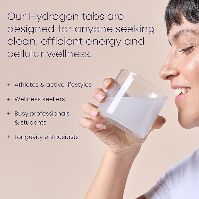 Hydrogen Water Tablets - Molecular H2 Magnesium 12 PPM Supplement Tabs for Drinking Water - Supports Energy, Recovery & Cognitive Function for Antioxidant Cellular Health (30 Count, Raspberry)