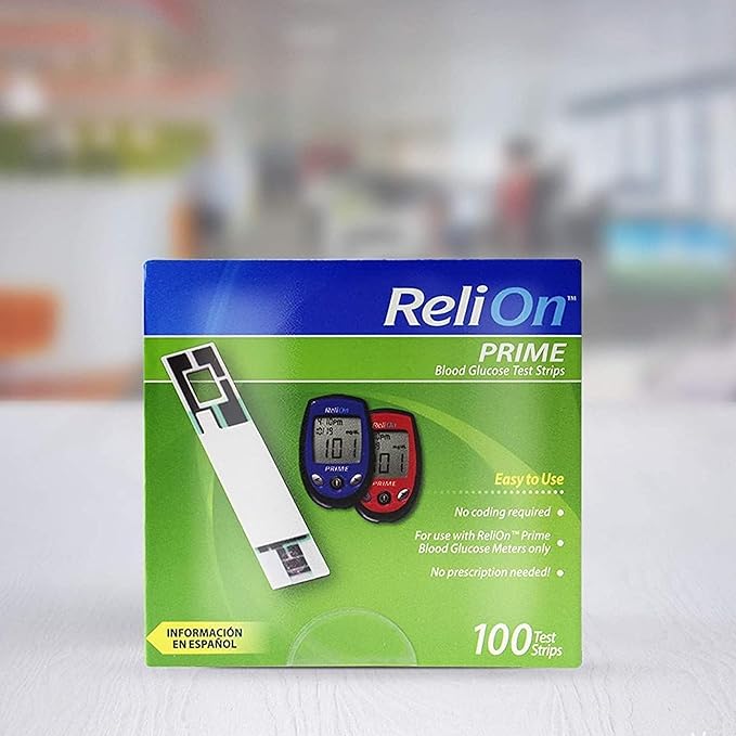 Prime 100 Count Test Strips, No Coding Required - Accurate Monitoring - Care - for Use with Prime Meters